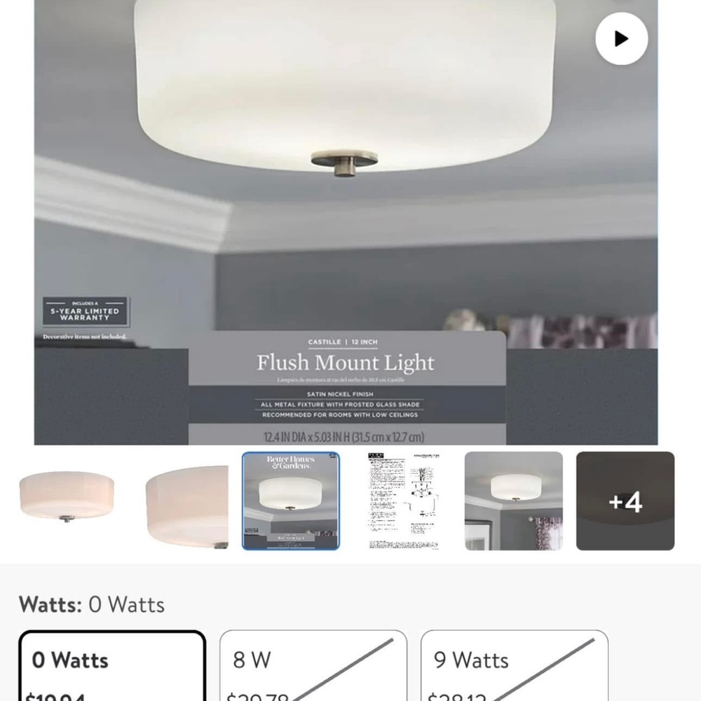 Castille Flush Mount Light - White